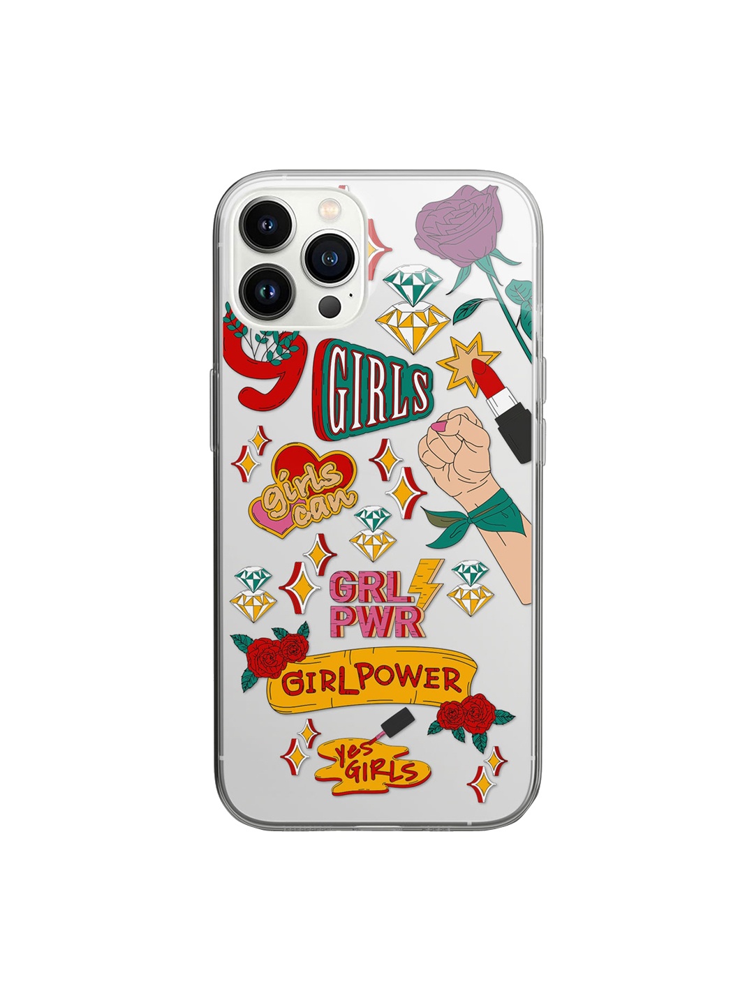 

macmerise Grey Girl Power Design iPhone 14 Pro Mobile Accessories