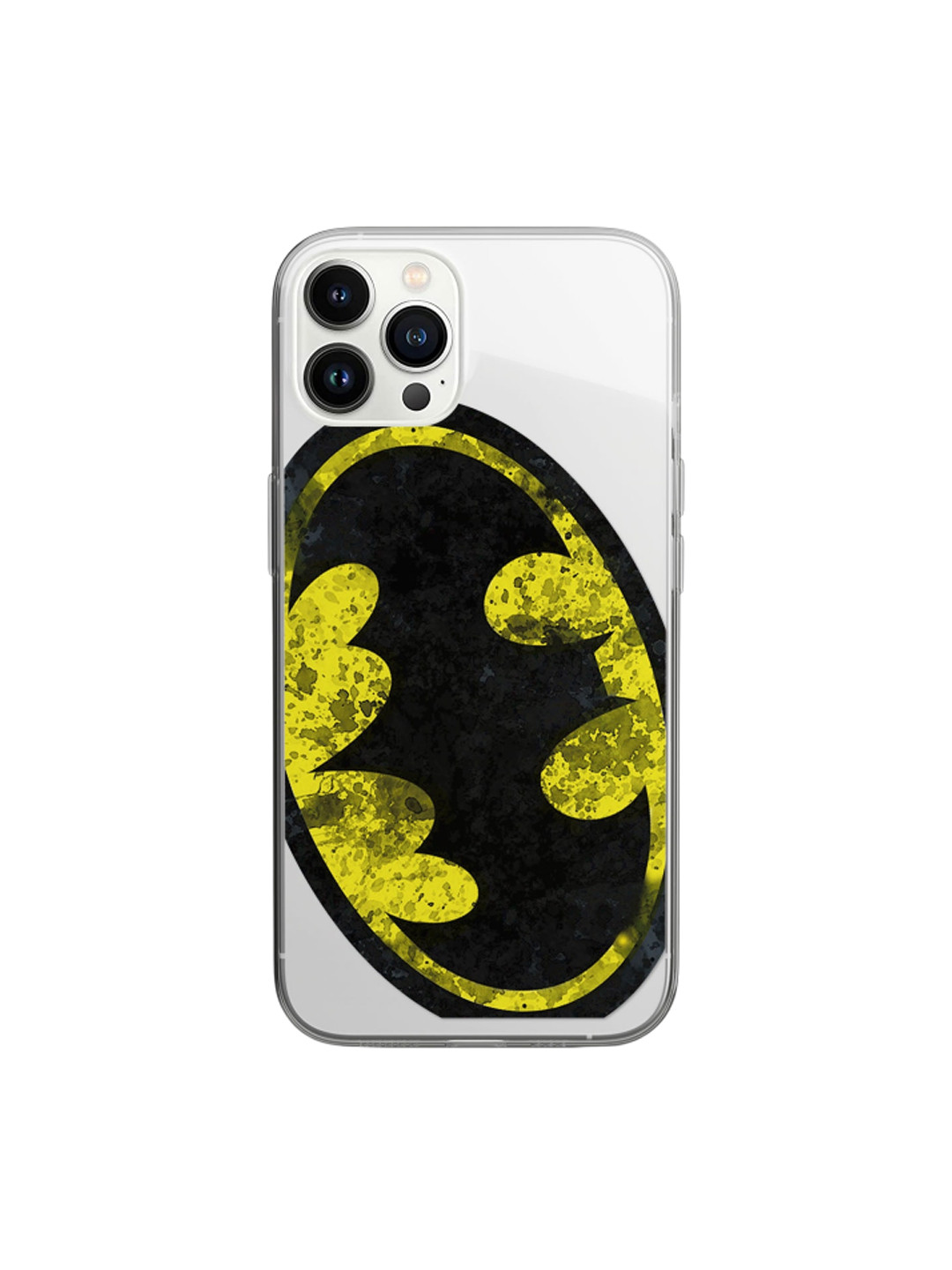 

macmerise Transparent & Black Printed Batman Splatter Design iPhone 14 Pro Max Clear Phone Back Case