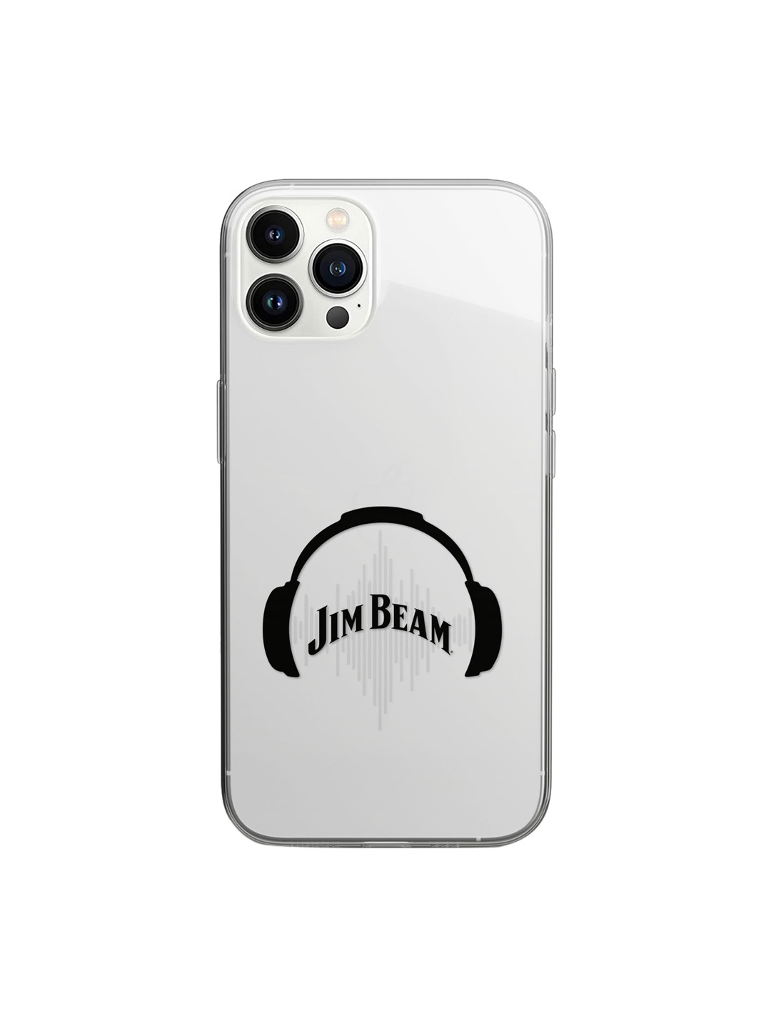 

macmerise Transparent & Black Jim Beam Sound Design Printed iPhone 14 Pro Max Clear Back Case