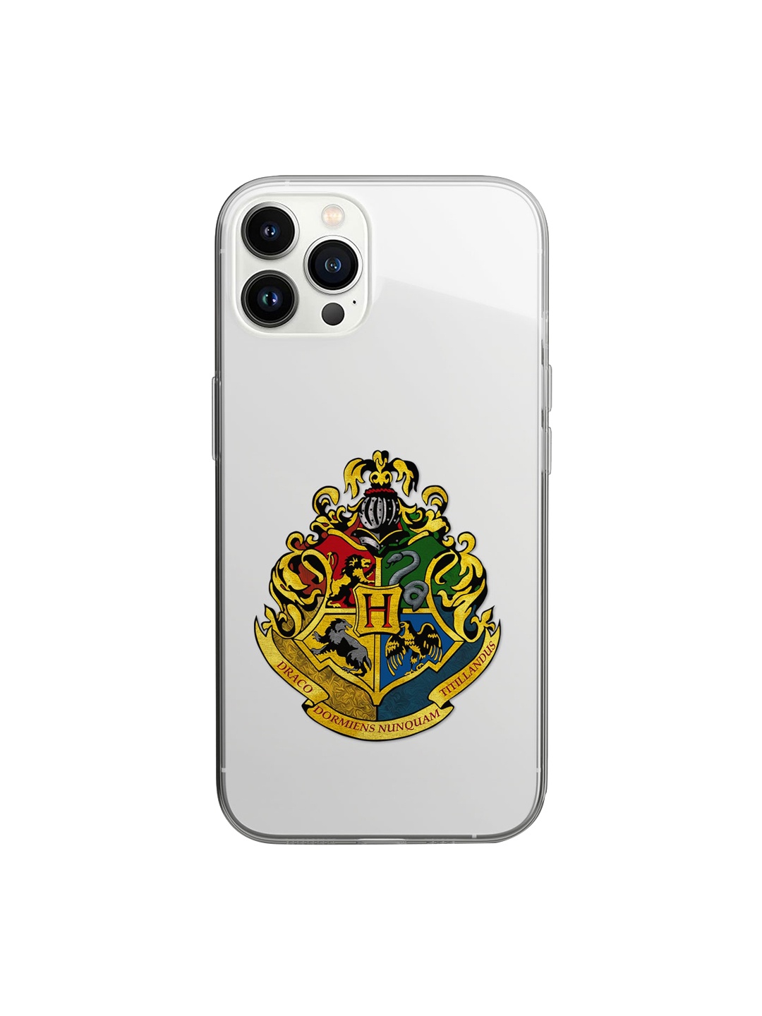 

macmerise Transparent & Yellow Hogwarts Sigil Design iPhone 14 Pro Max Back Case