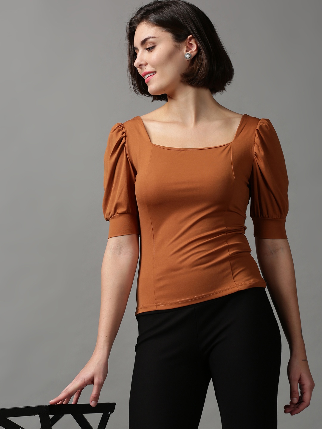 

SHOWOFF Women Brown Top