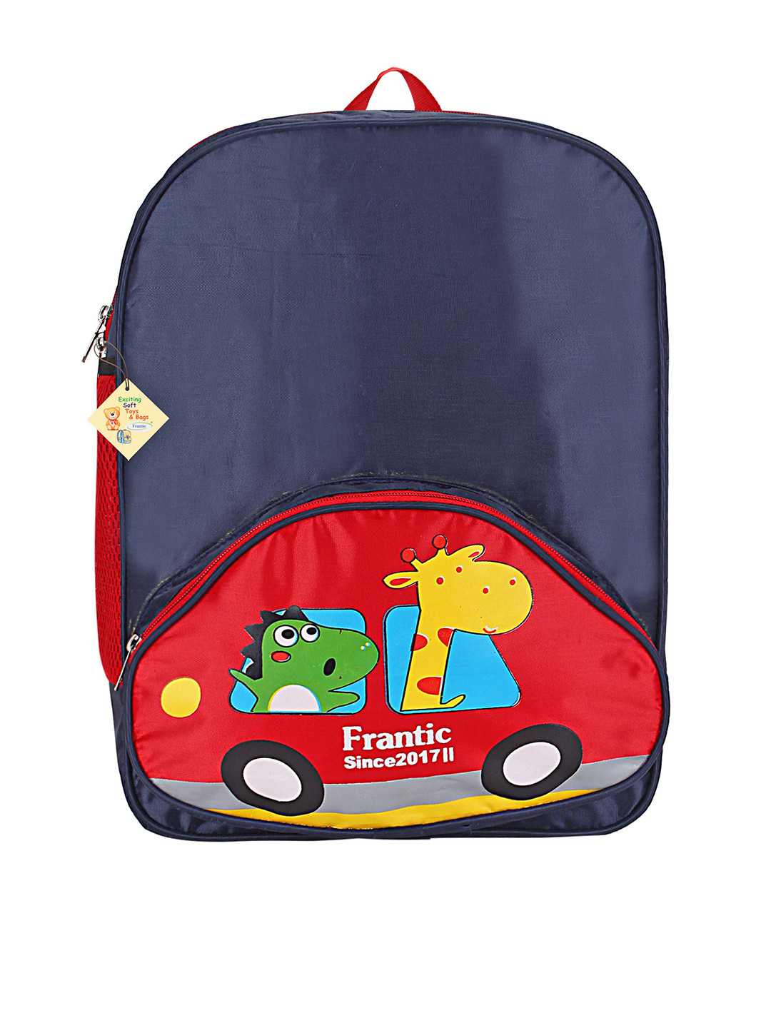 

Frantic Unisex Kids Red & Blue Graphic Backpack