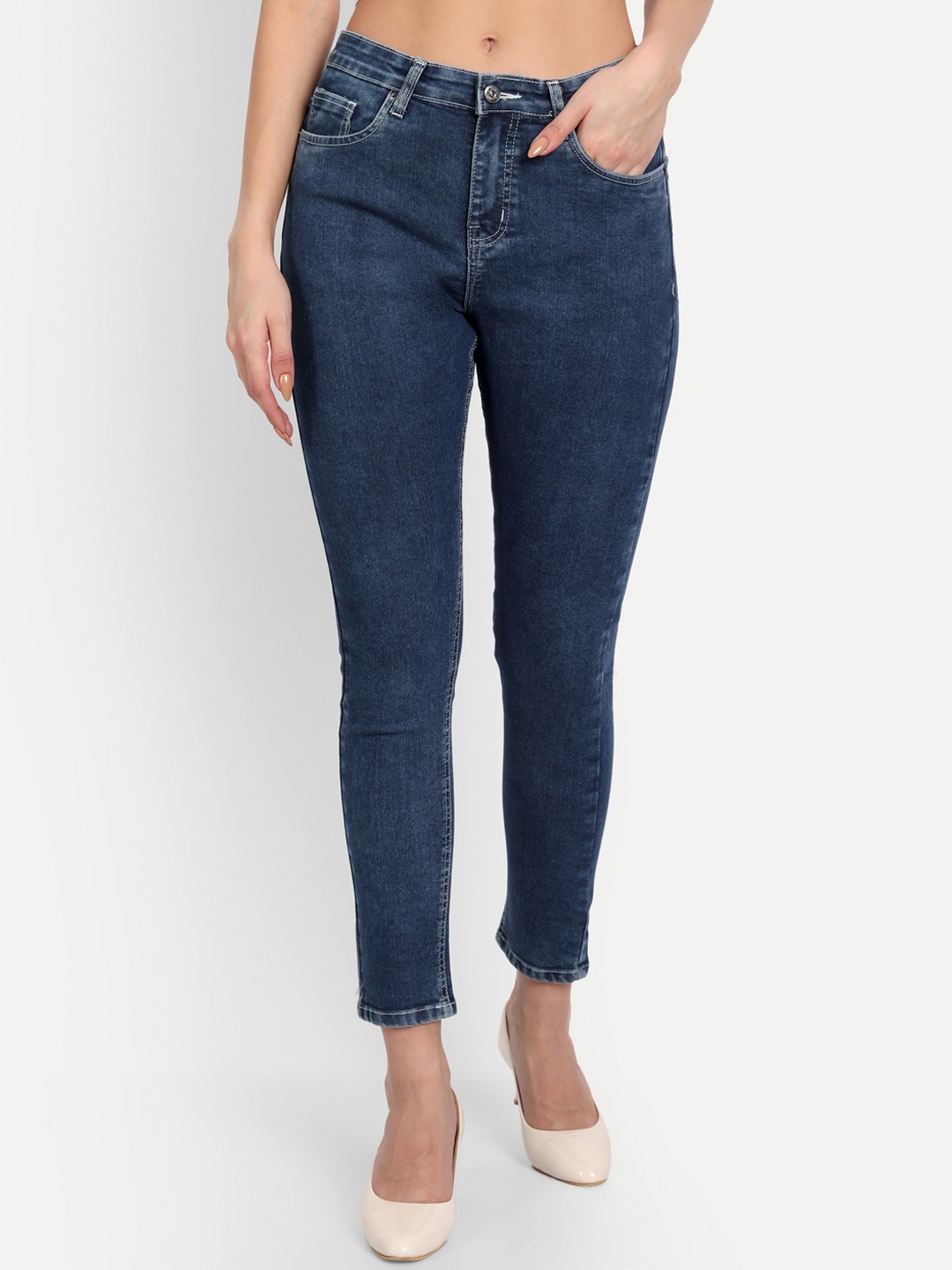 

Lorem Ginzo Women Blue Skinny Fit High-Rise Stretchable Jeans