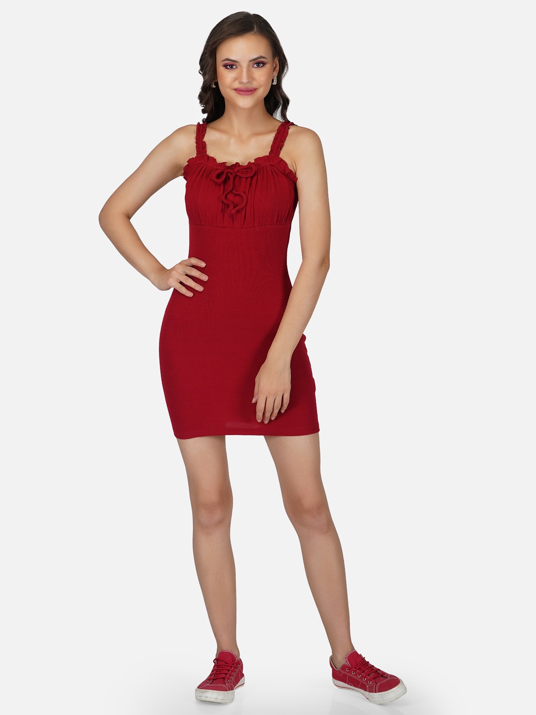 

Tinted Women Maroon Bodycon Dress