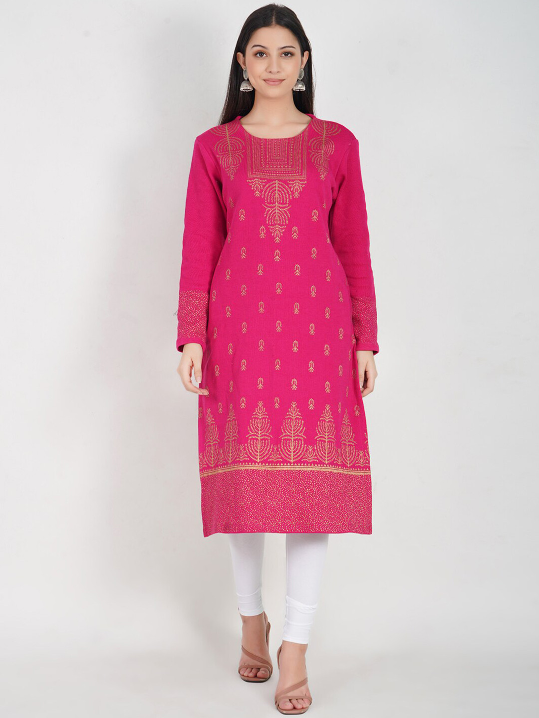 

SHEREEN Women Fuchsia Ethnic Motifs Printed Kurta