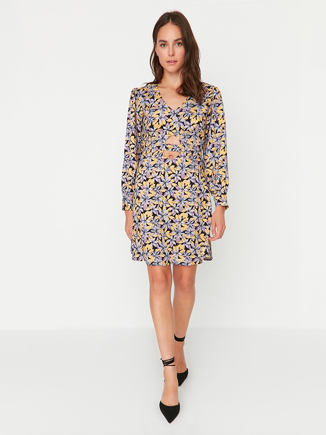 

Trendyol Multicoloured Floral A-Line Dress, Multi