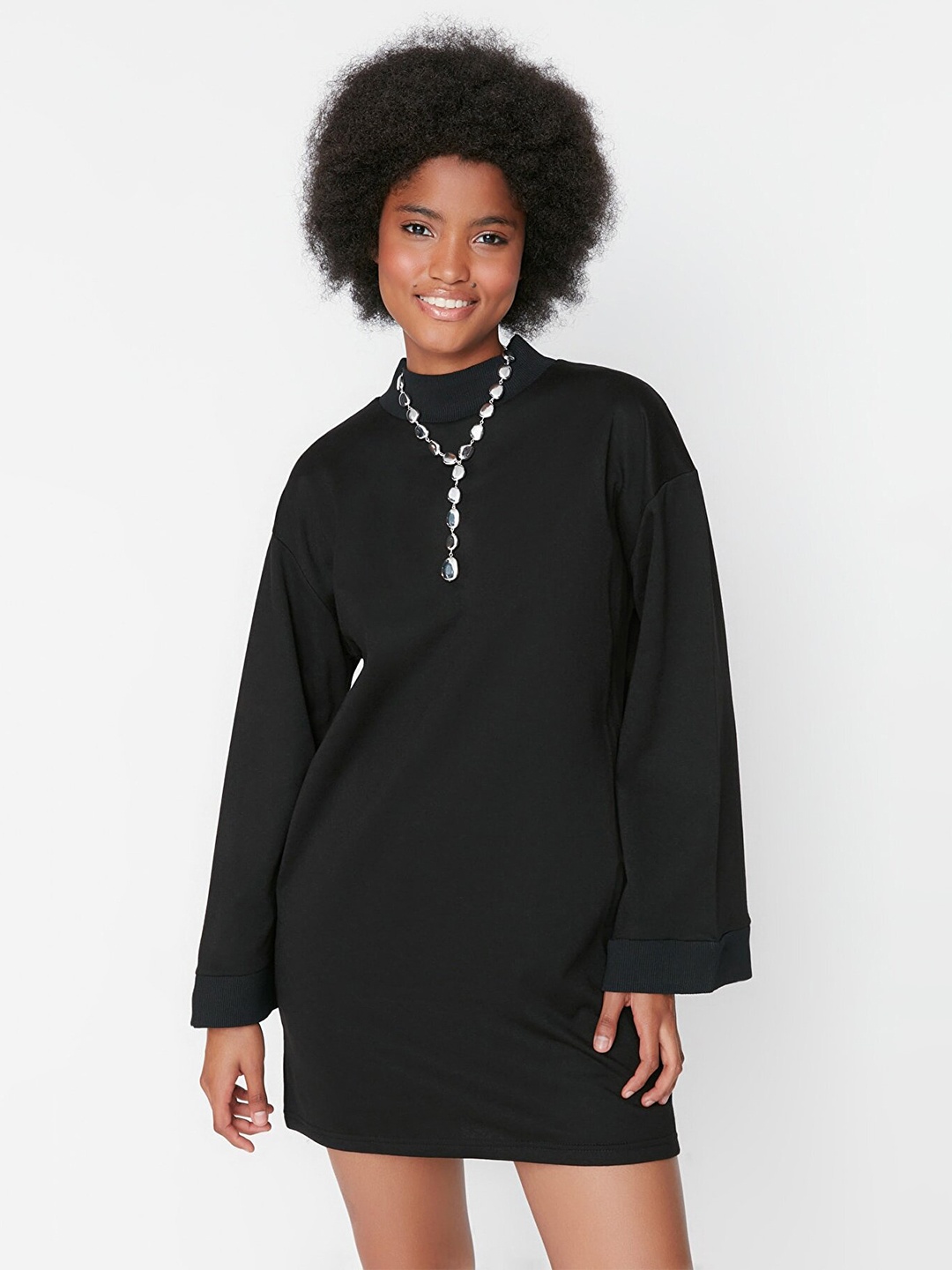 

Trendyol Black T-shirt Mini Dress