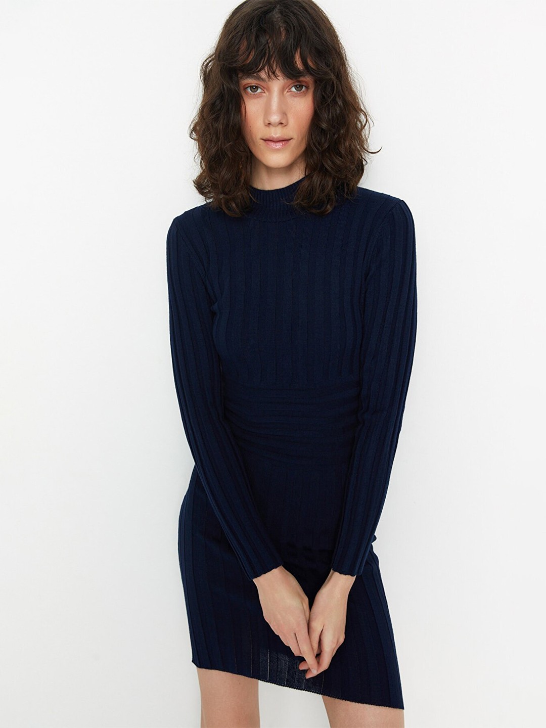 

Trendyol Women Solid Jumper Dress, Navy blue