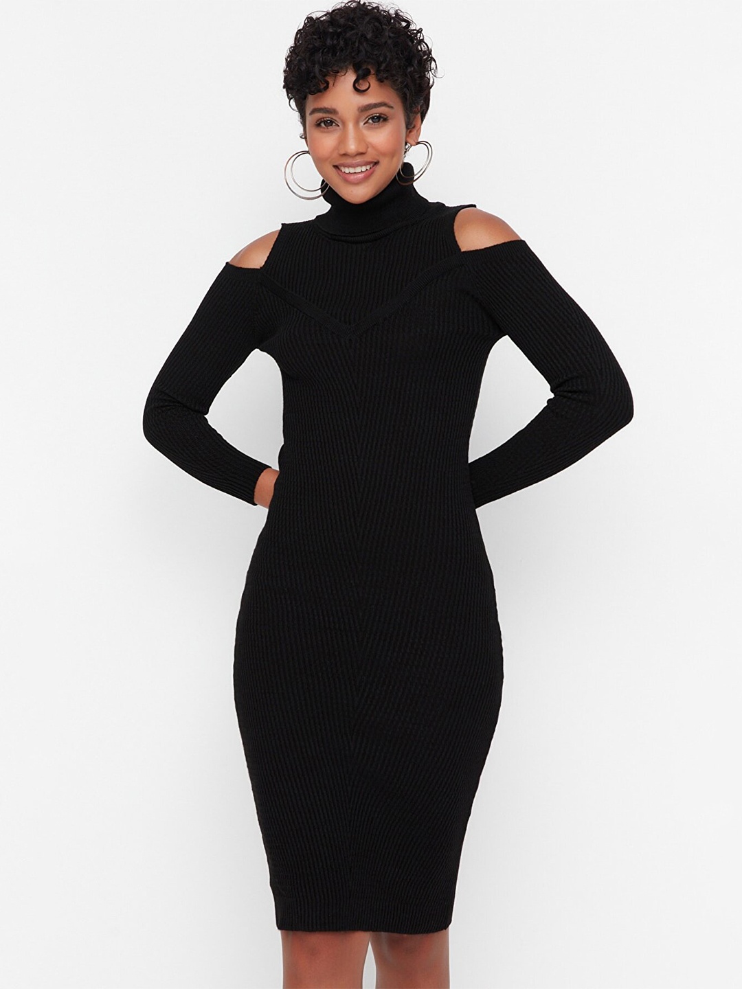 

Trendyol Women Black Bodycon Dress
