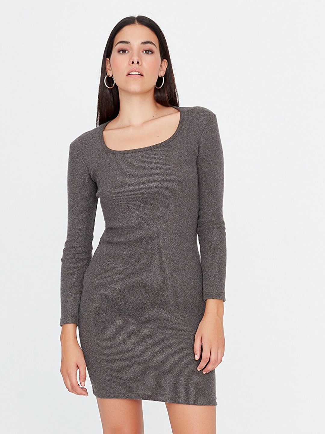 

Trendyol Women Grey Bodycon Dress