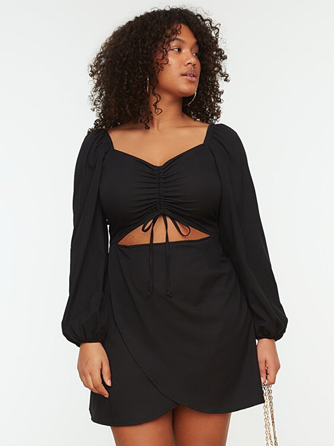 

Trendyol Women Black Solid Fit & Flare Dress