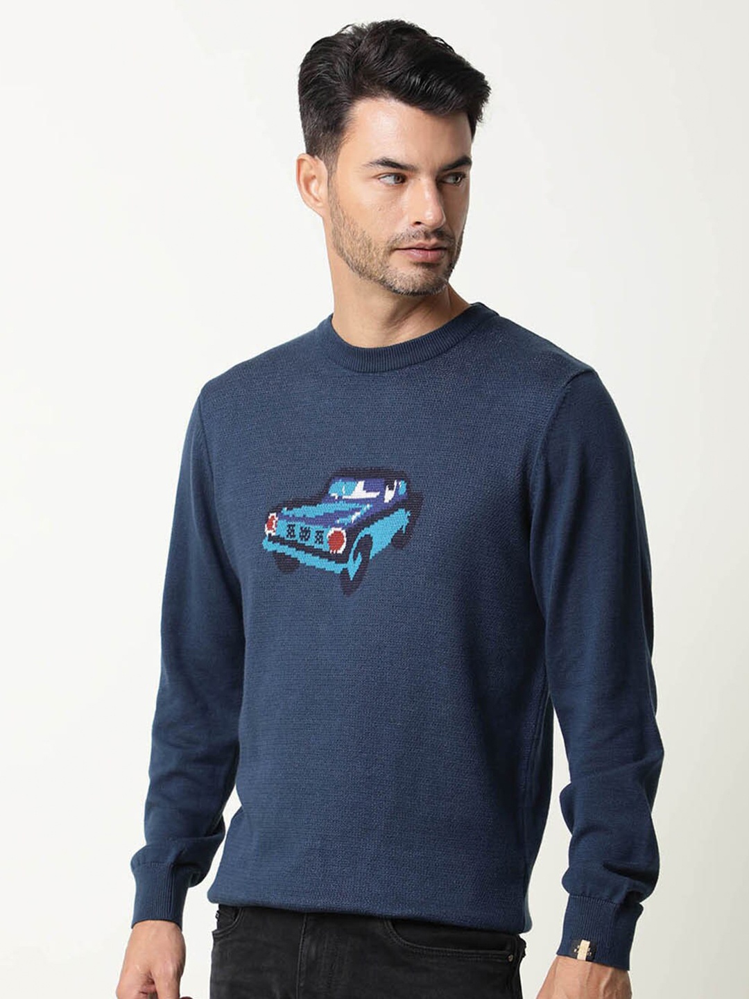 

RARE RABBIT Men Carr Slim Fit Sweatshirt, Teal