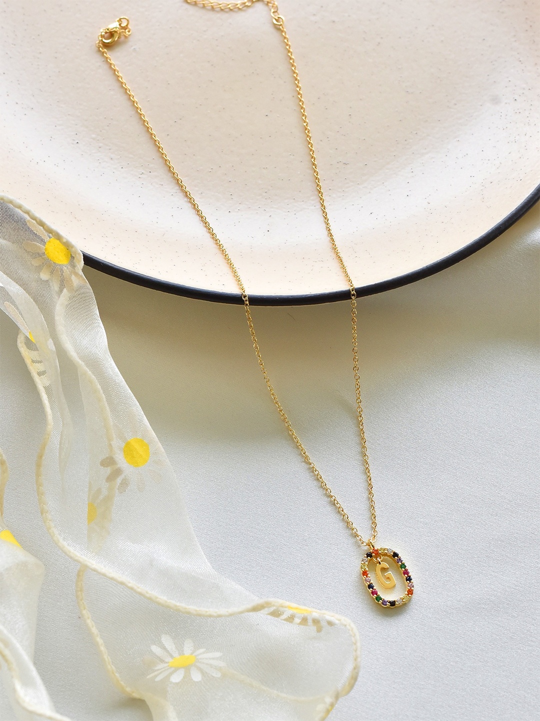 

Klissaa Gold-Plated Personalised Initial Letter Necklace-G