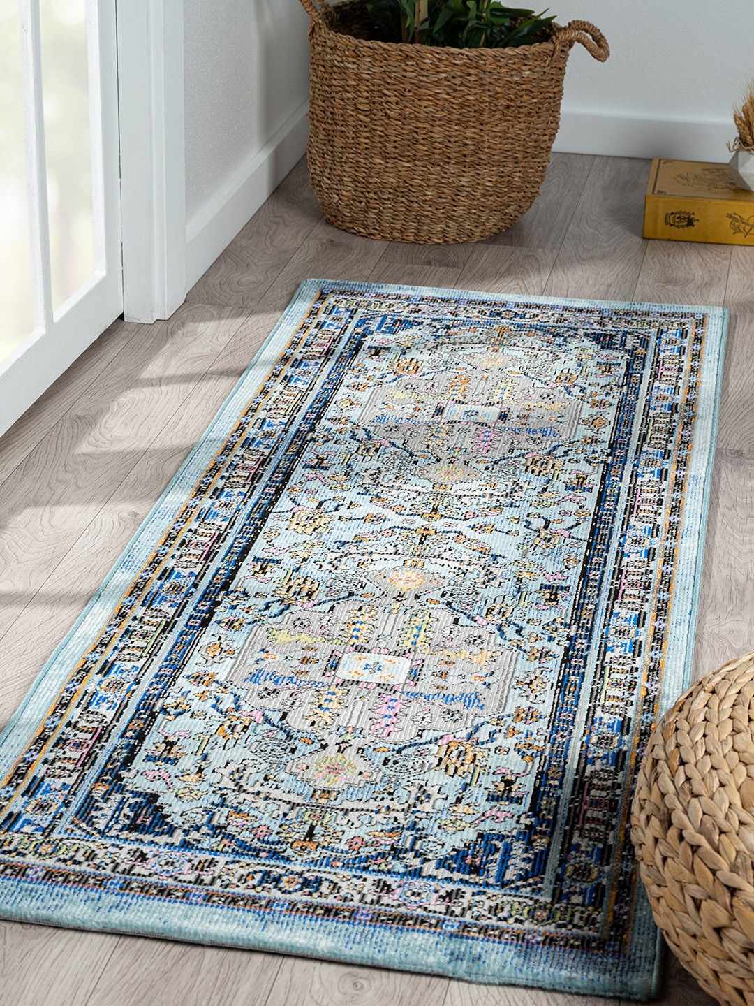 

OBSESSIONS Navy Blue Traditional Floor Runner