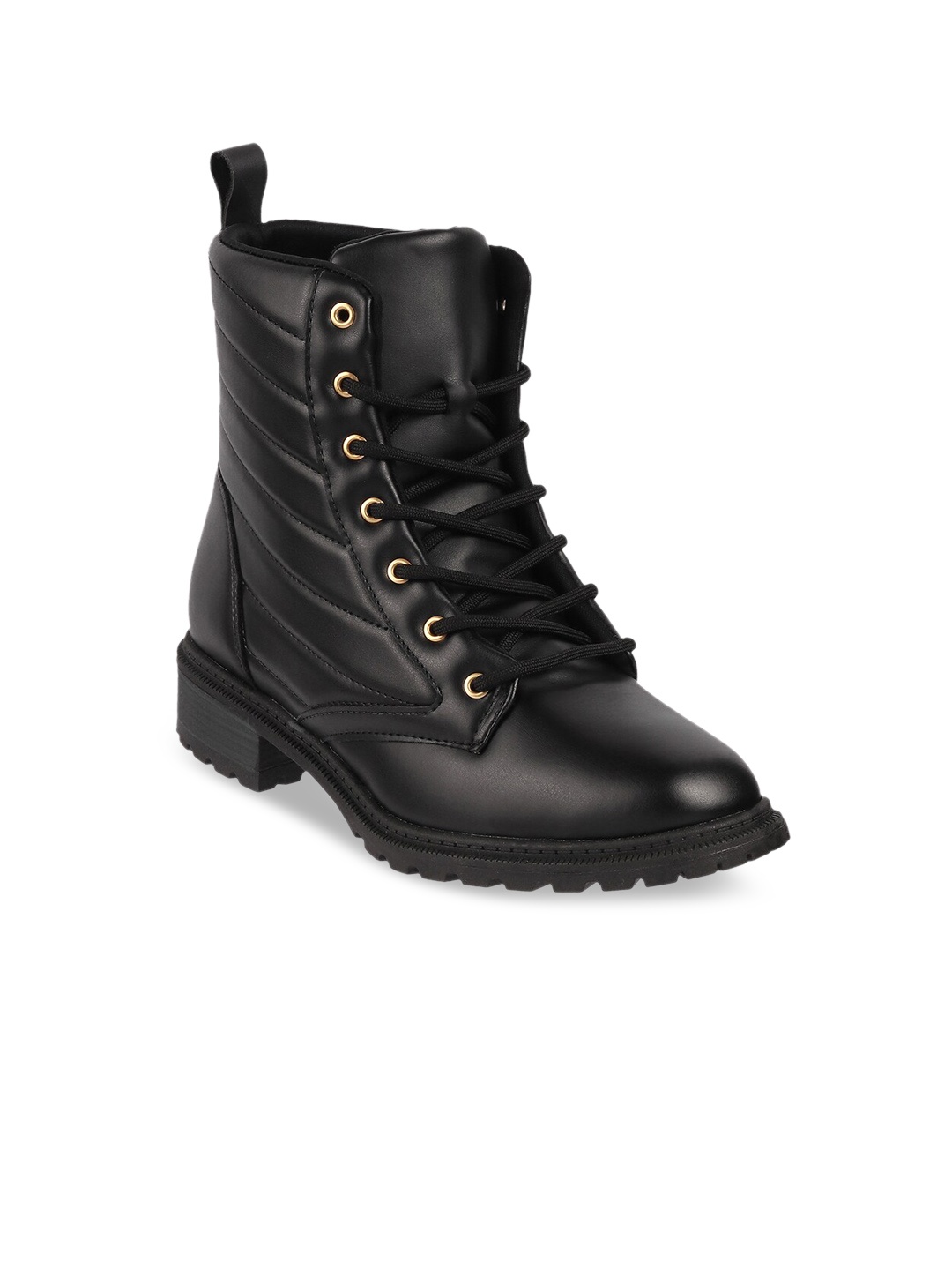

MODARE Women Black Solid Chunky Boots