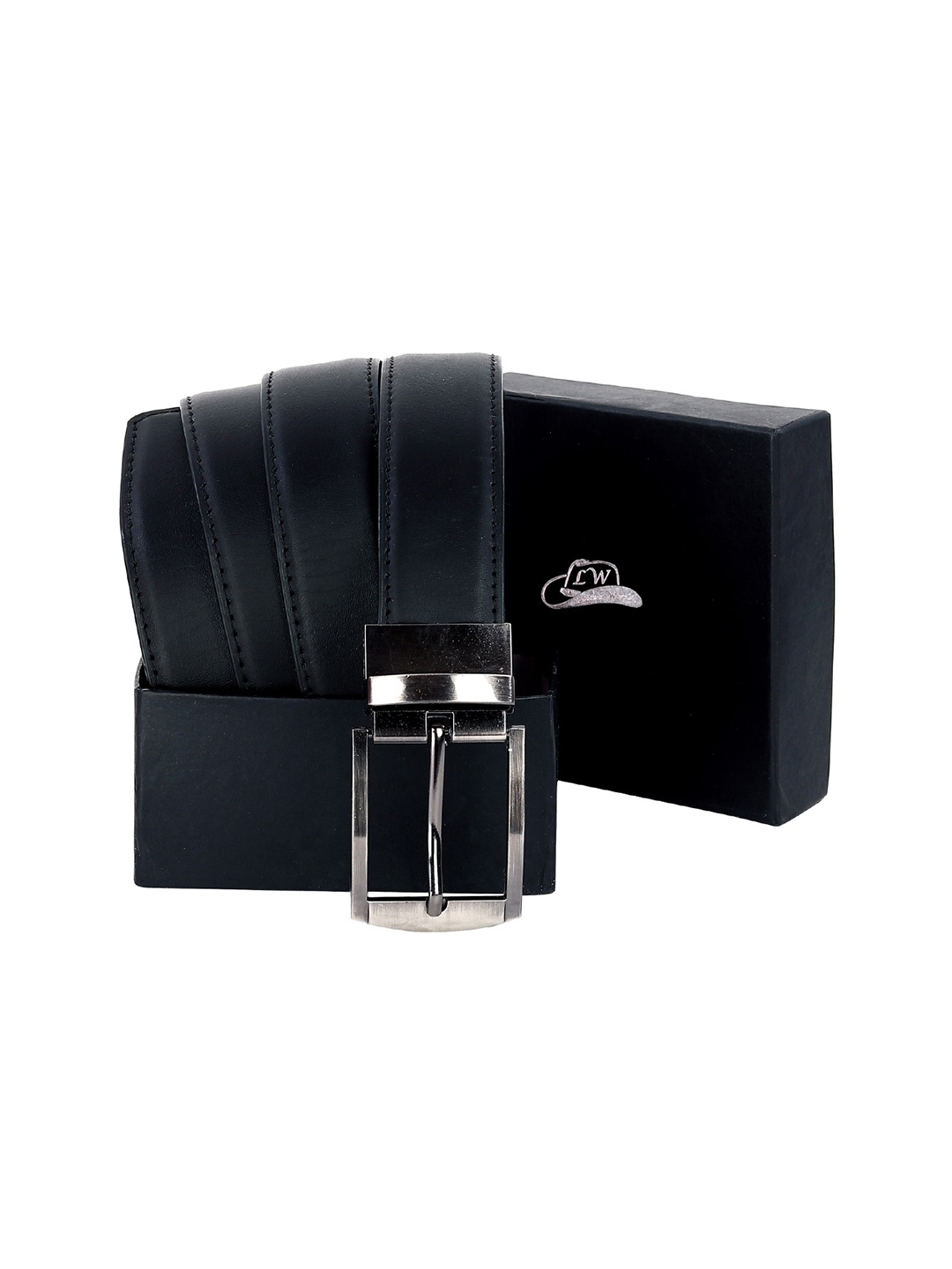 

Leather World Men Black Genuine Leather Formal Belt