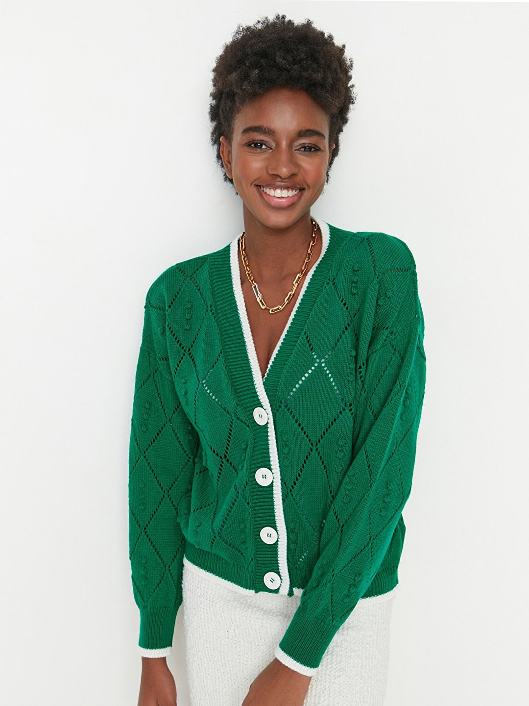 

Trendyol Women Knitted Cardigan, Green