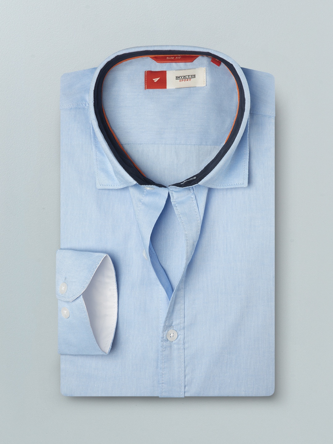 

INVICTUS Men Blue Sport Slim Fit Solid Casual Shirt