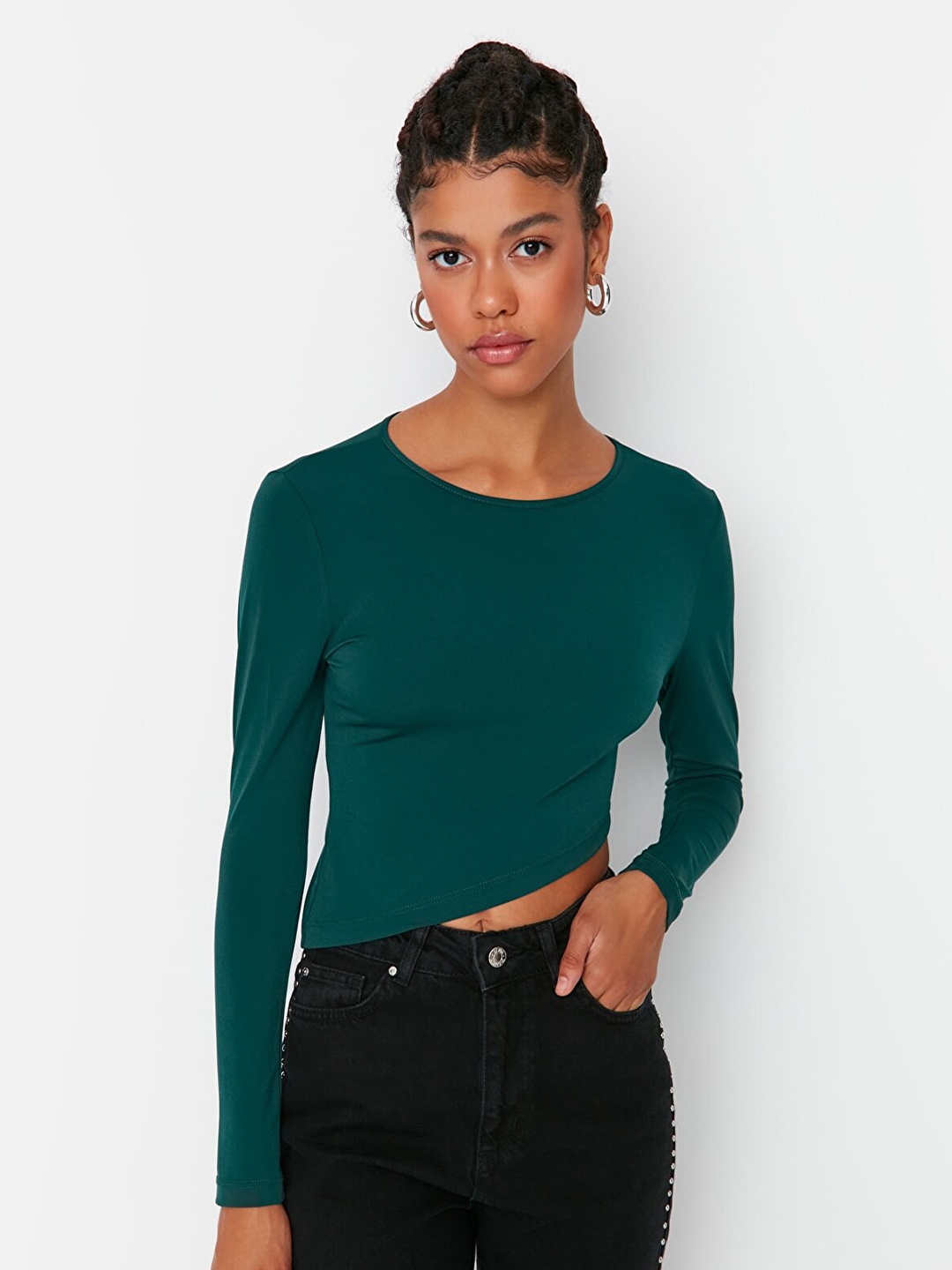 

Trendyol Green Round Neck Top