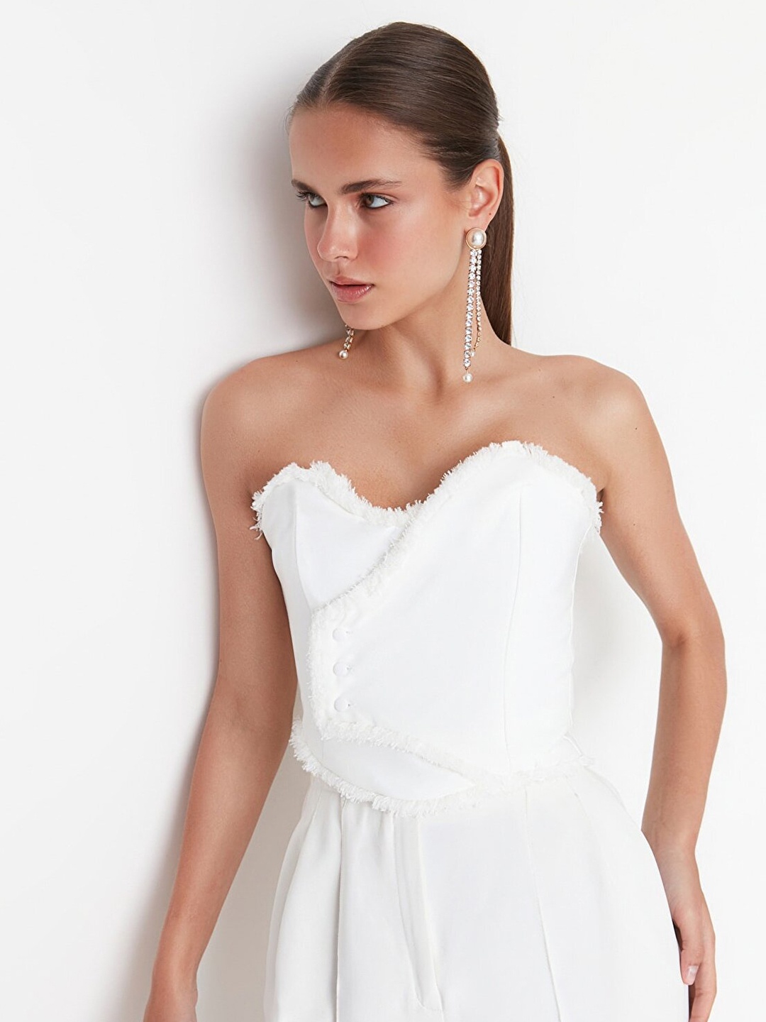 

Trendyol White Tube Top