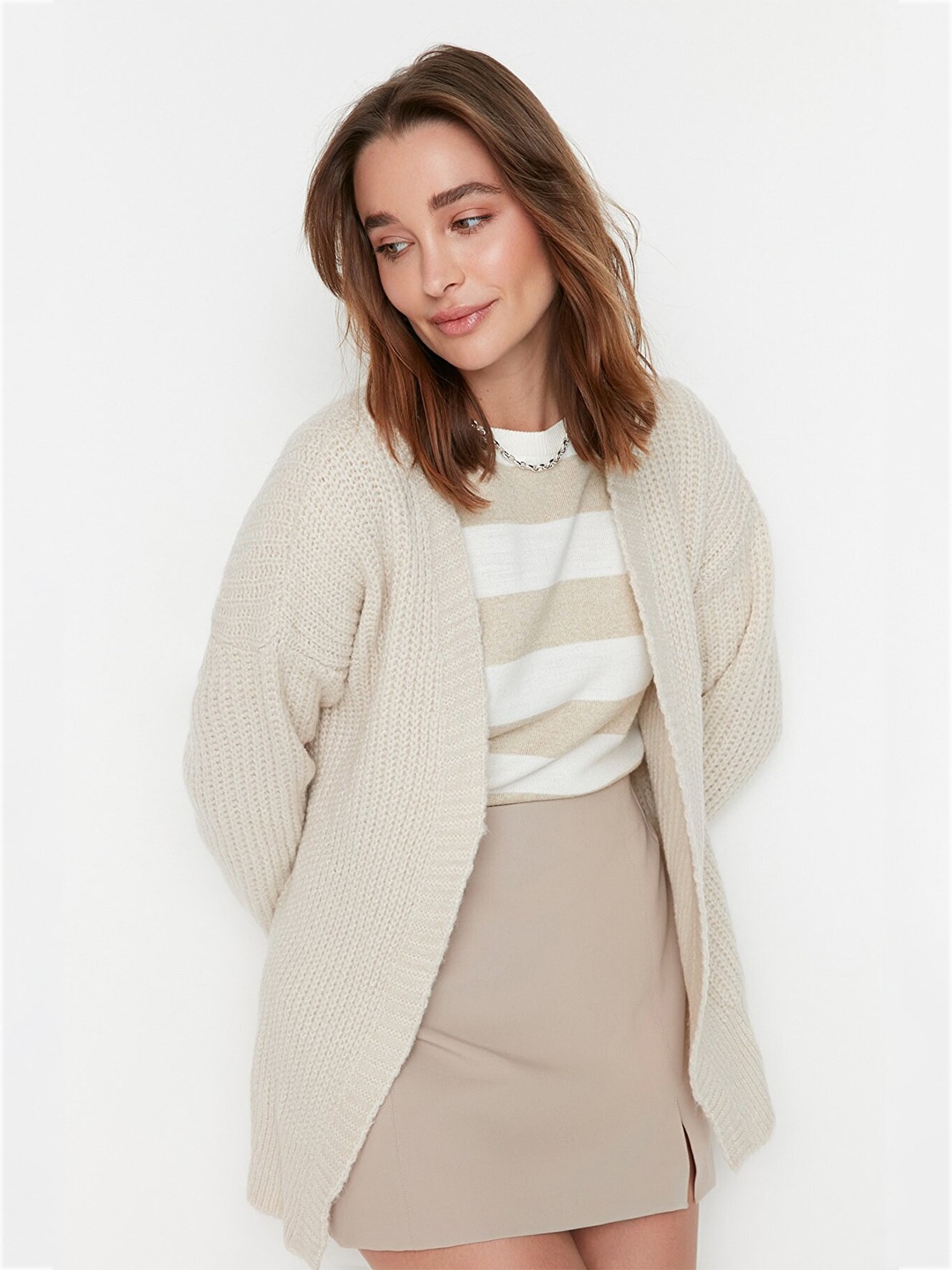 

Trendyol Grey Shirt Style Top