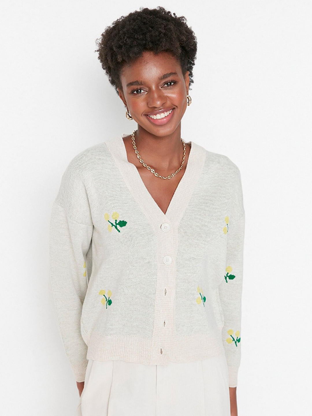 

Trendyol Grey Shirt Style Top