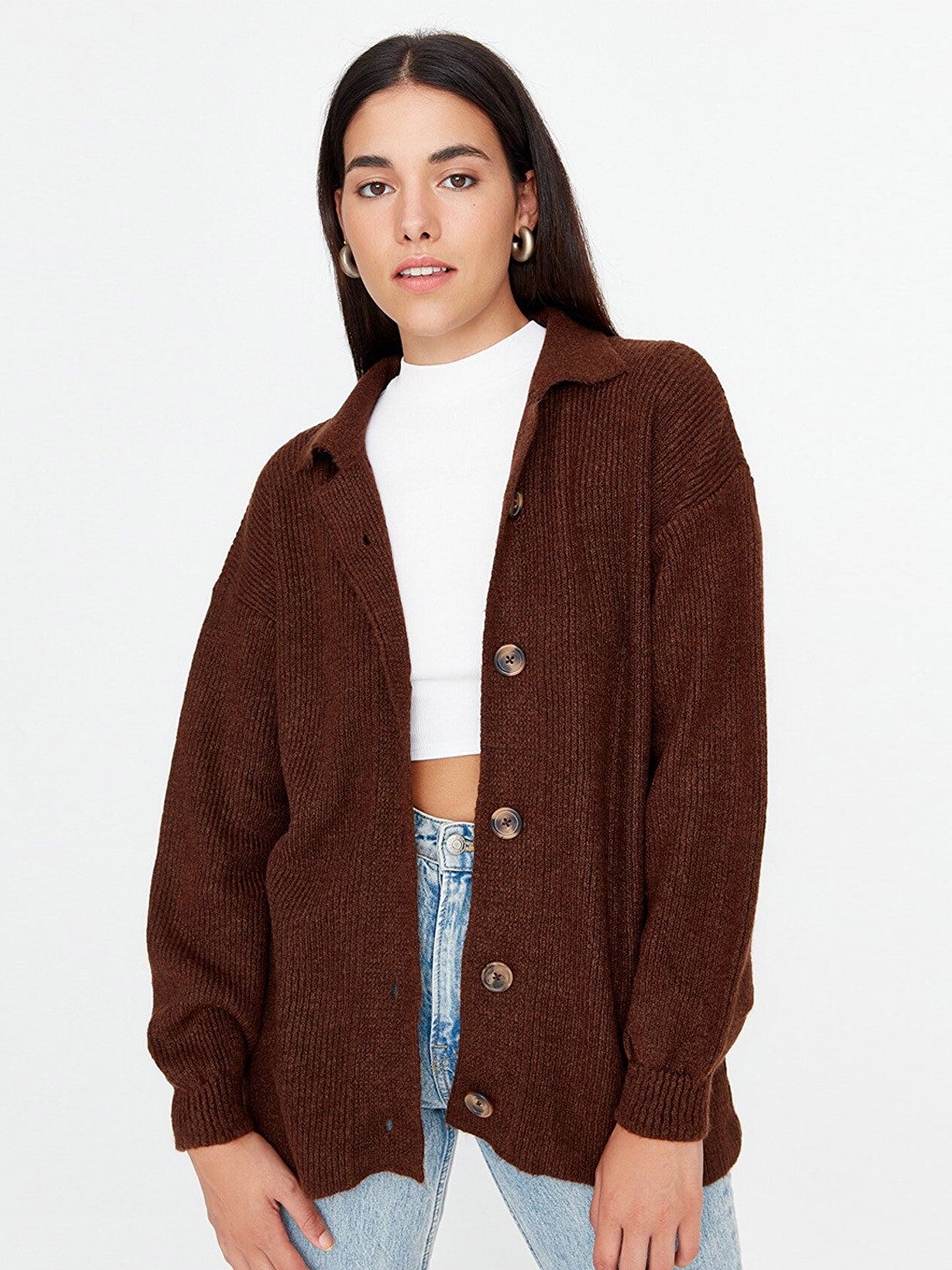 

Trendyol Women Brown Cardigan