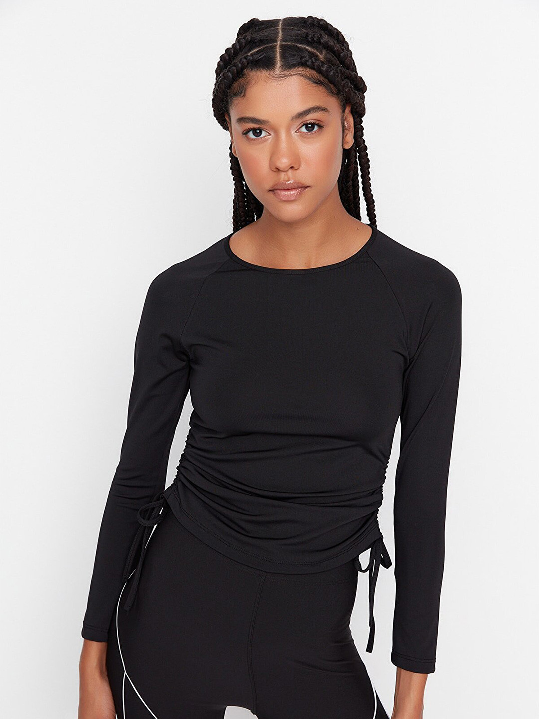 

Trendyol Women Ruched Top, Black