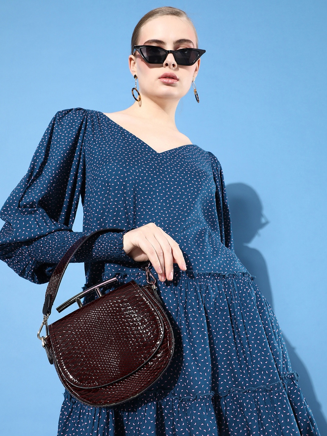 

The Roadster Lifestyle Co. Teal Blue Tiered Emo 2.0 Once Upon A Sleeve A-Line Dress