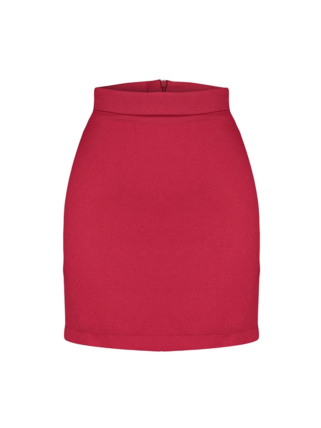 

Trendyol Women Red Solid Pencil-Fit Mini Skirt