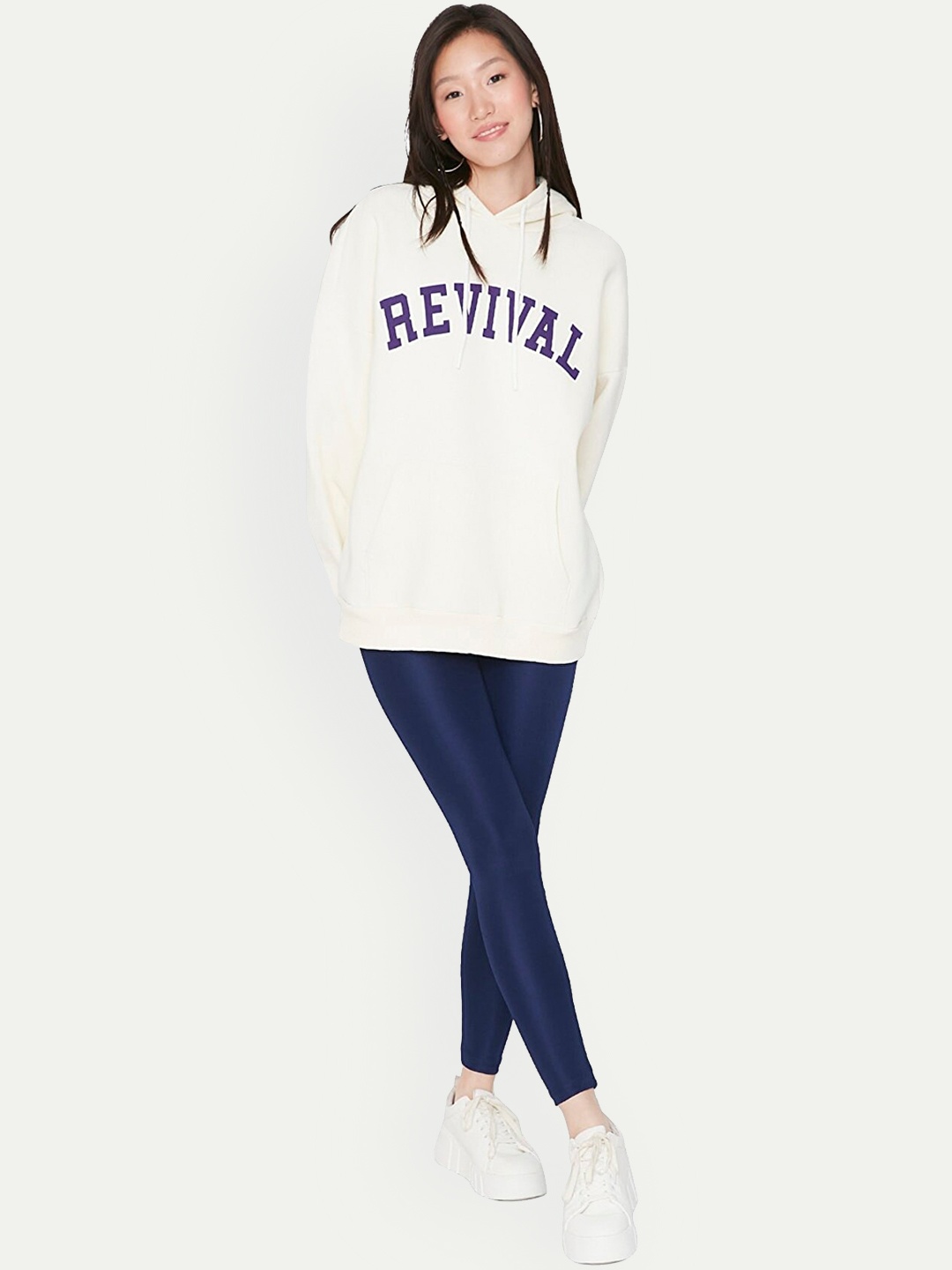 

Trendyol Women Navy Blue Solid Tights
