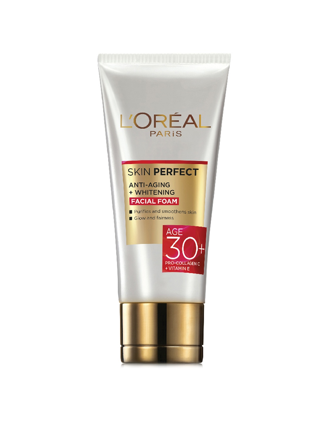 

LOreal Paris Skin Perfect Anti-Ageing + Whitening Facial Foam for Age 30+ with Vit E - 50g, White