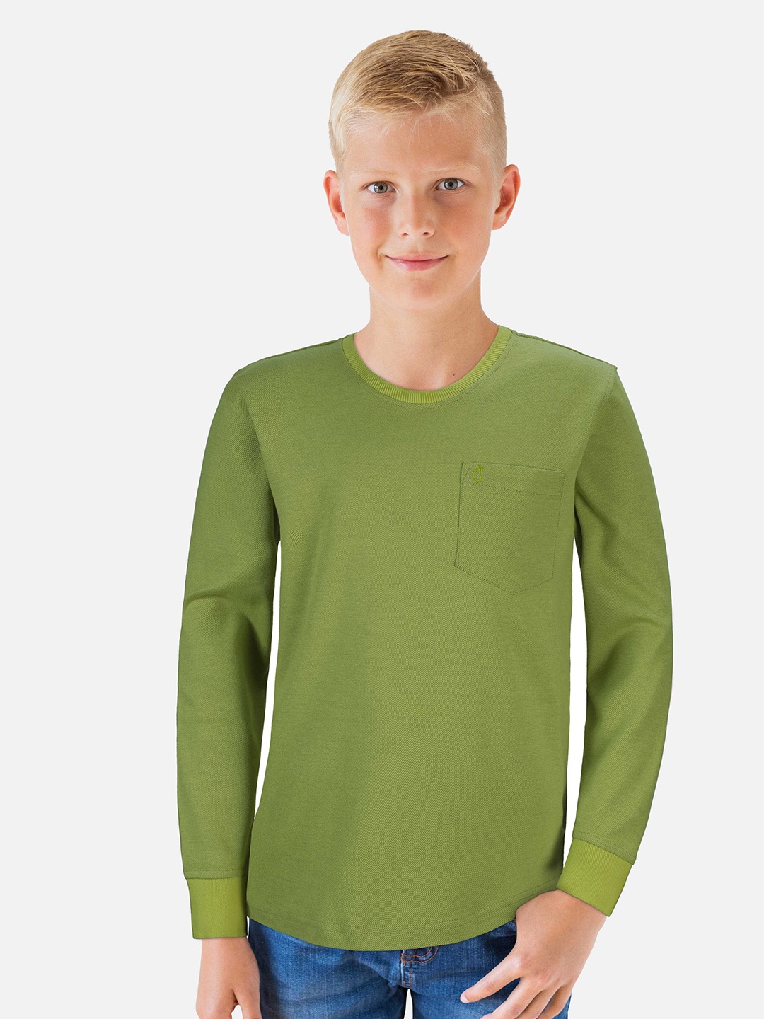 

Gini and Jony Boys Solid T-shirt, Green