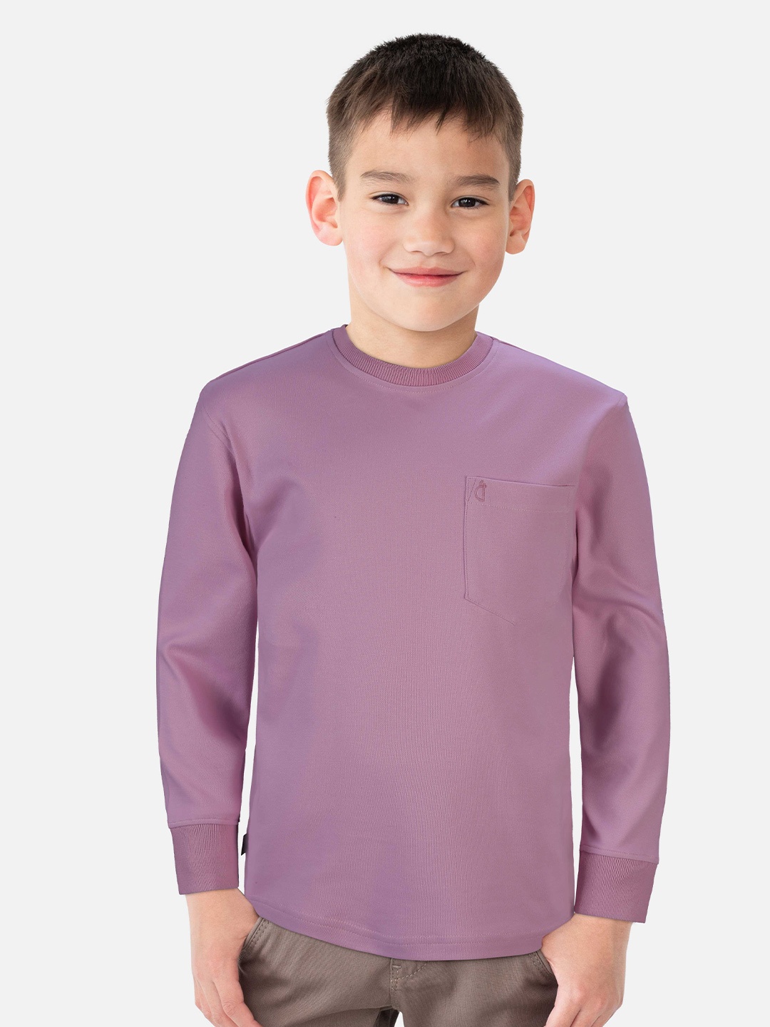 

Gini and Jony Boys Pink Solid T-shirt