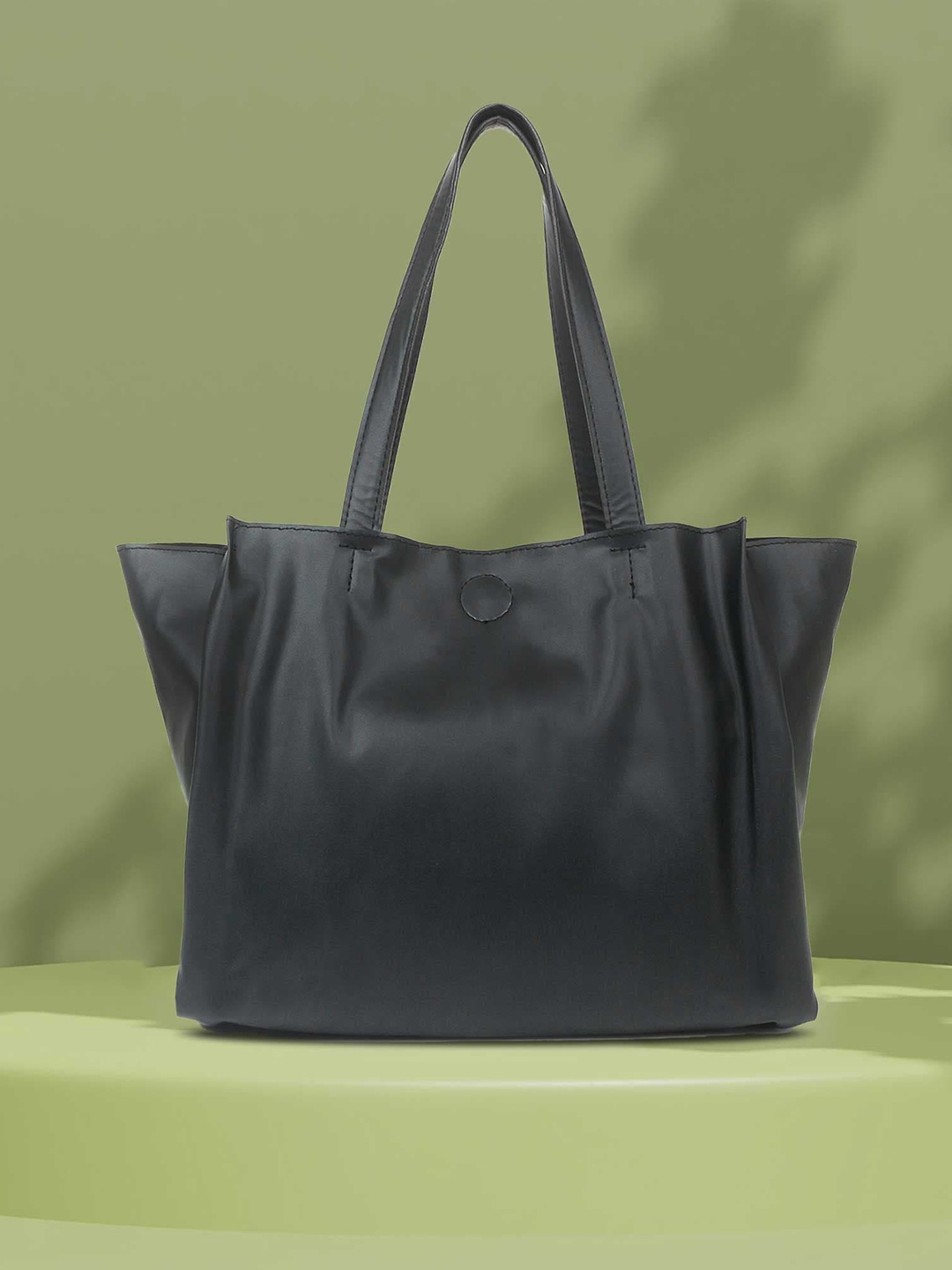 yelloe Shoppers Tote Bag, Black