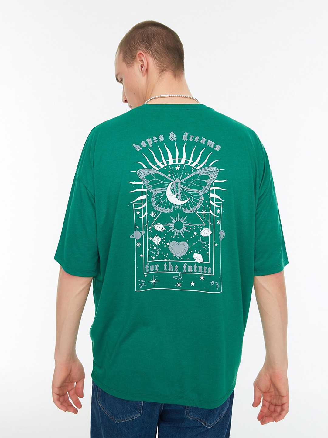 

Trendyol Men Green Graphic Printed T-shirt