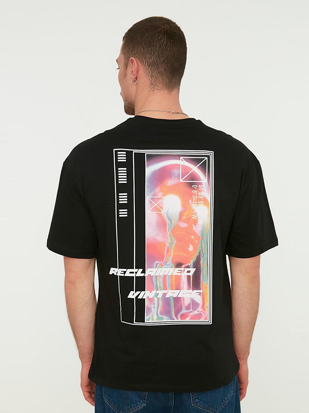 

Trendyol Men Black Printed Cotton T-shirt