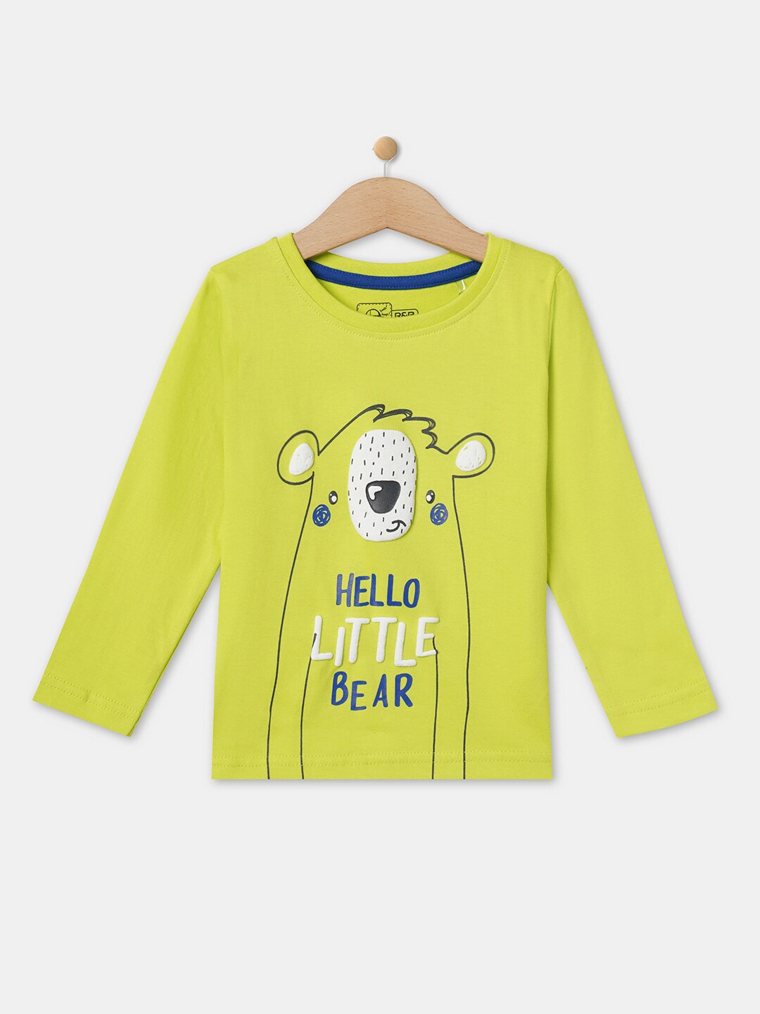 

R&B Boys Green Printed Long Sleeves T-shirt