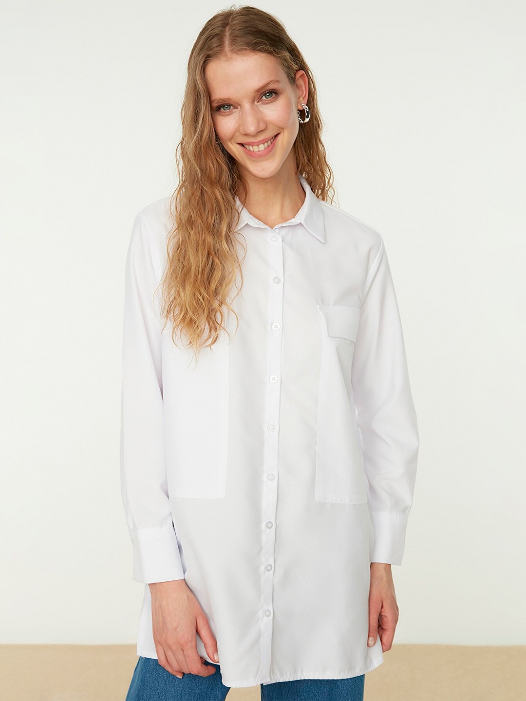 

Trendyol Women White Casual Shirt