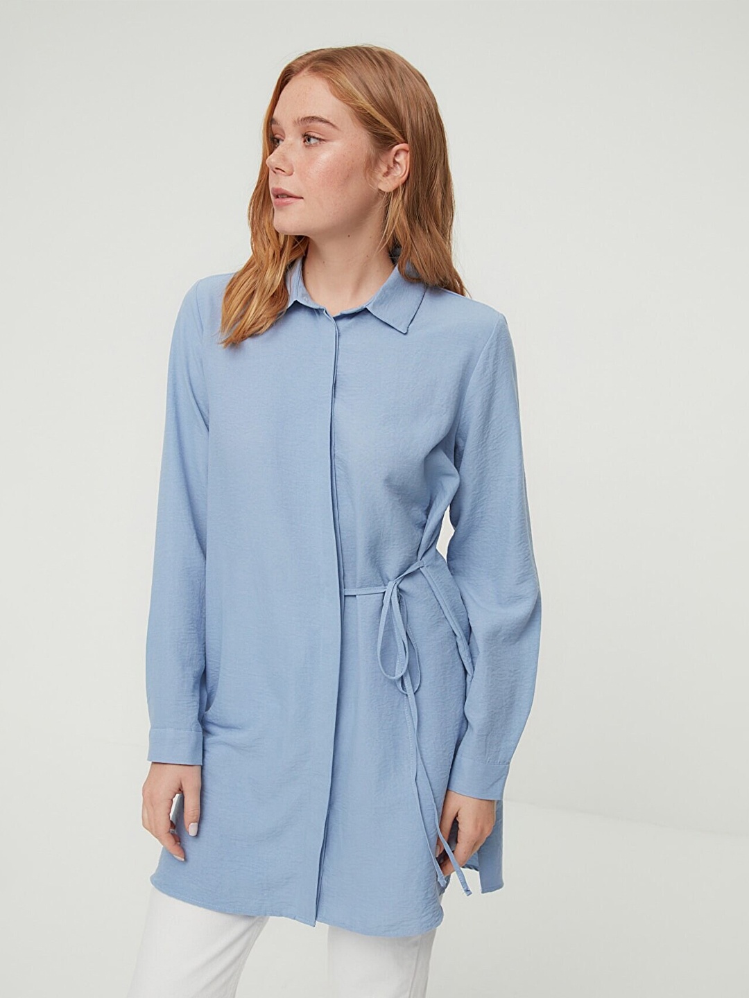 

Trendyol Women Blue Casual Shirt