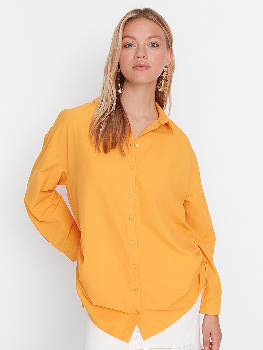 

Trendyol Women Orange Casual Shirt
