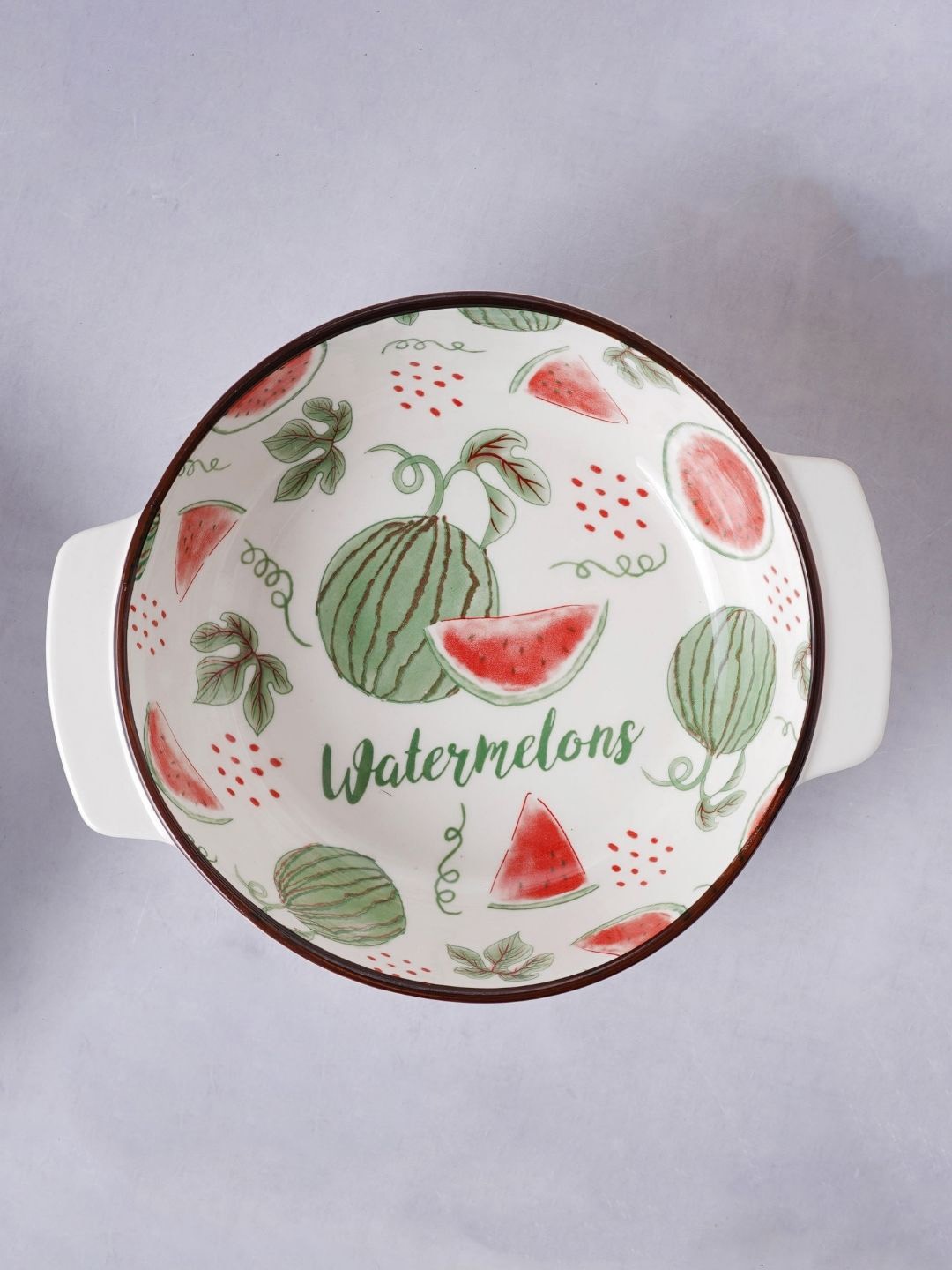 

Nestasia White & Red Watermelon Printed Baking Dish
