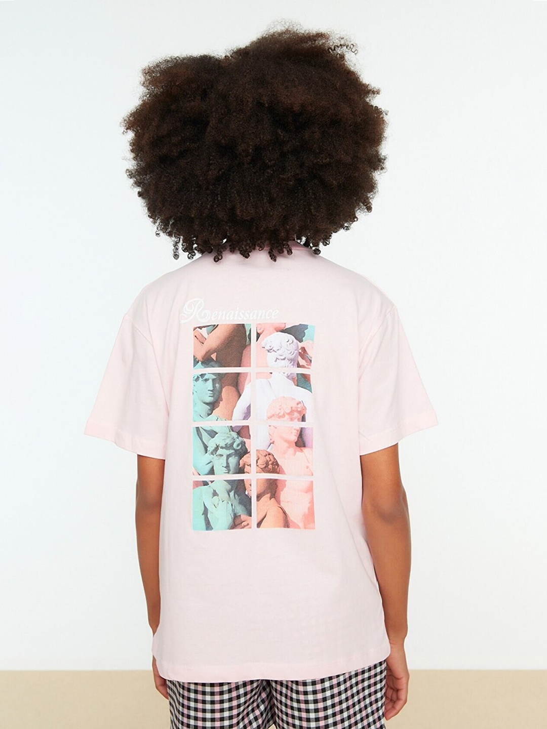 

Trendyol Women Pink Printed Pure Cotton T-shirt