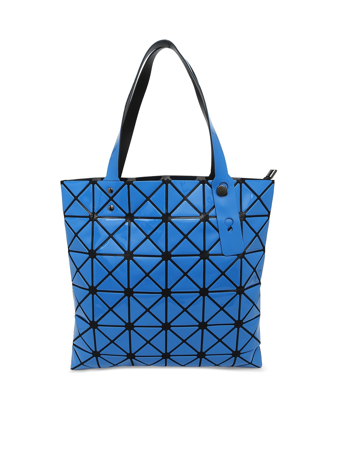

BAOMI Women Grey Geometric PU Structured Handheld Bag with Quilted
