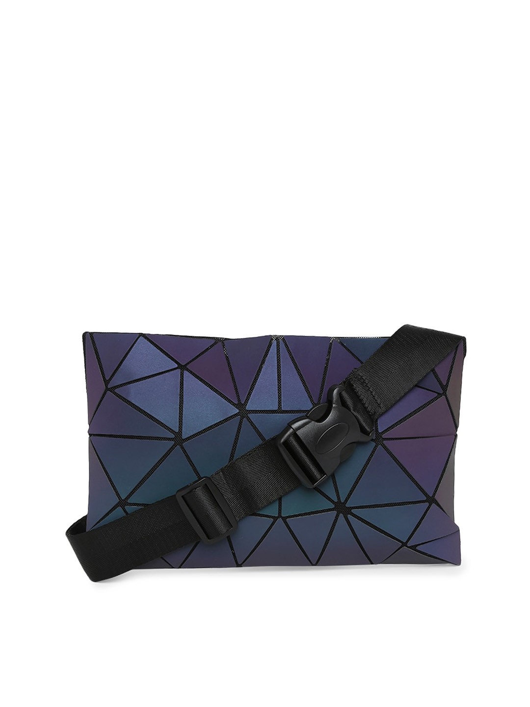 

BAOMI Women Purple & Green Textured Soft-Case Reflective Waist Pouch