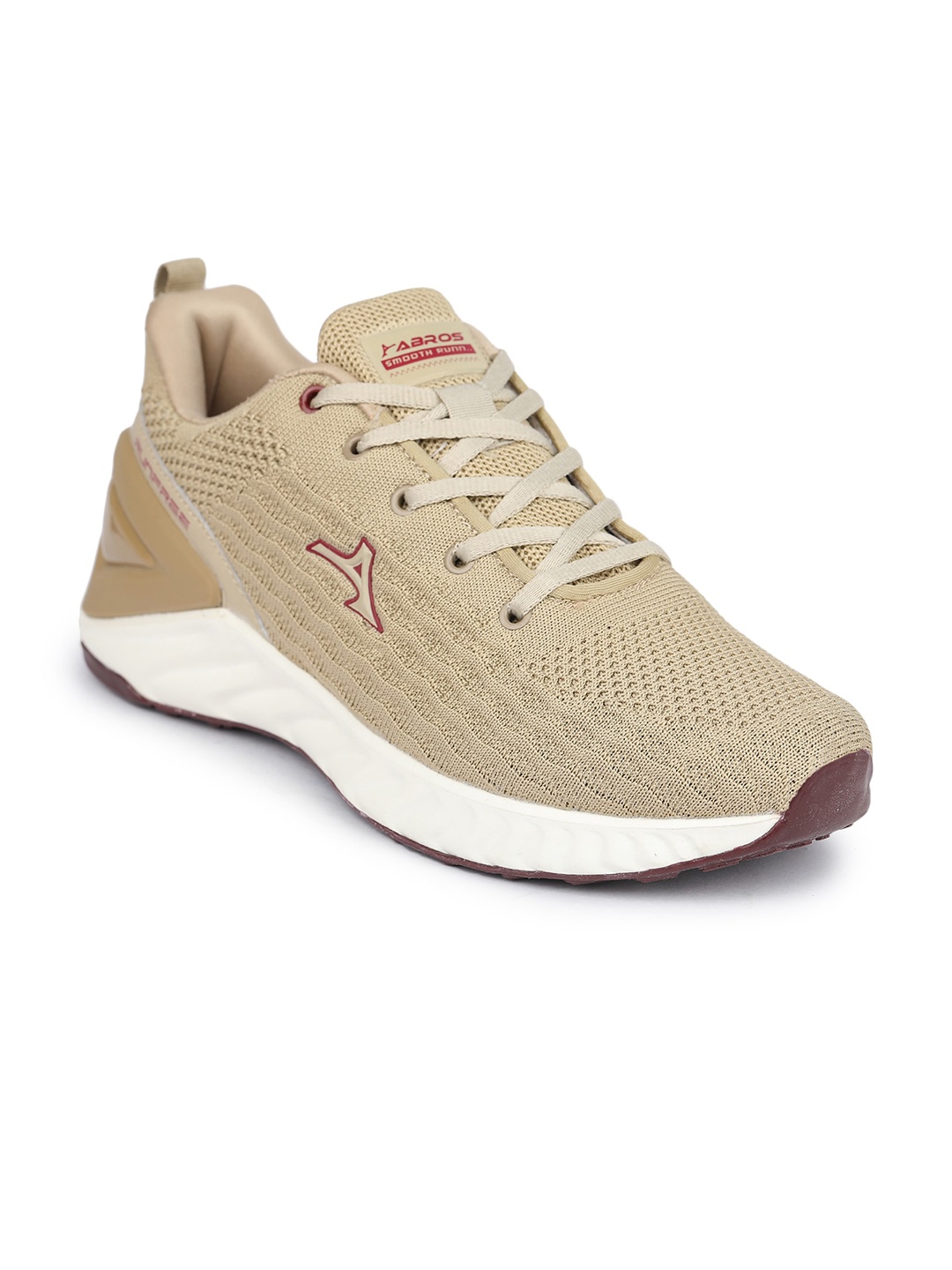 

ABROS Men Beige Mesh All Rounder Running Shoes with Air Technology