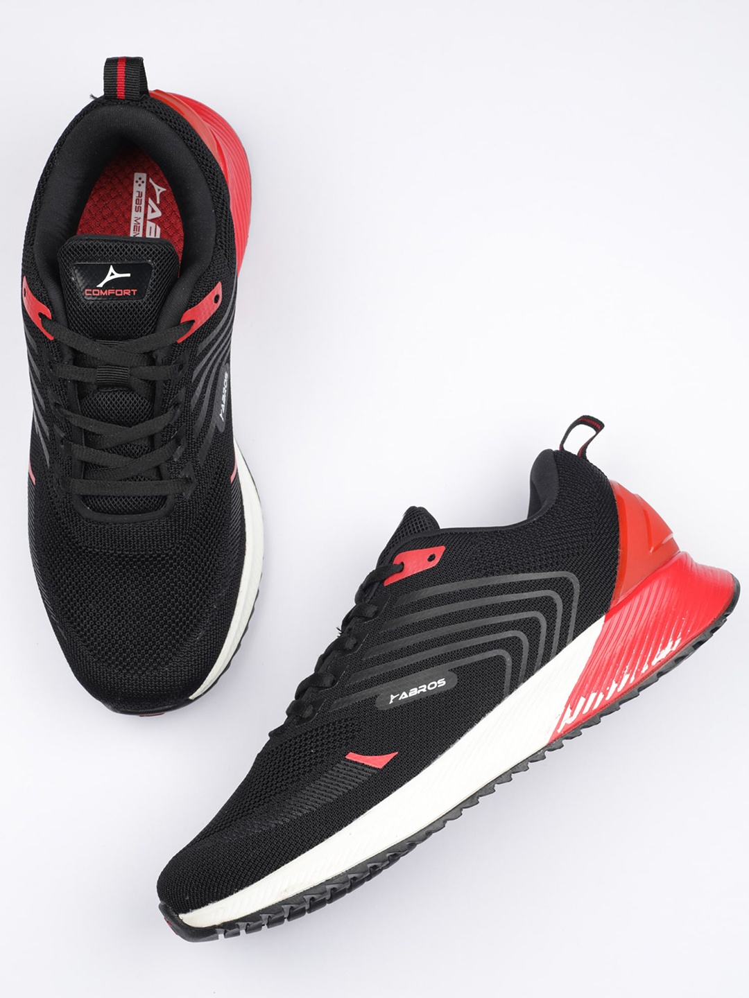 

ABROS Men Napoleon-O Running Sports Shoes, Black