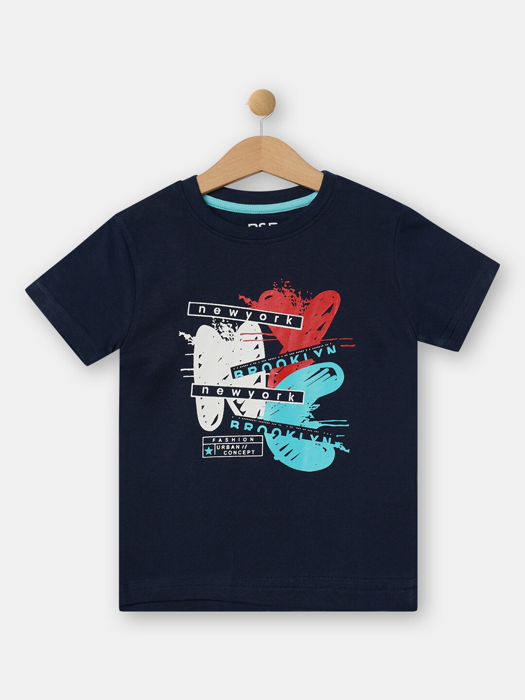 

R&B Boys Blue Typography Printed T-shirt