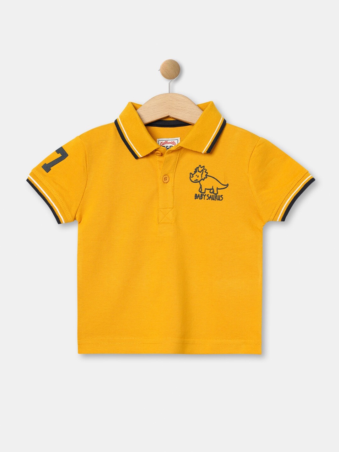 

R&B Boys Yellow Polo Collar T-shirt