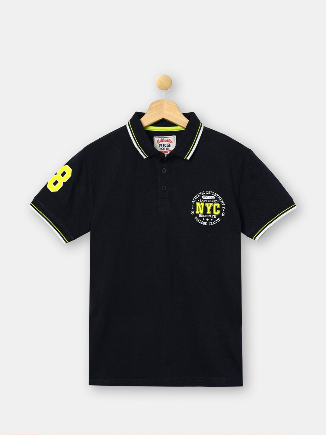 

R&B Boys Navy Blue Polo Collar T-shirt